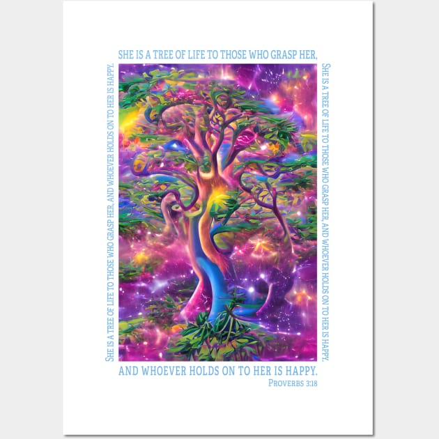 Tree of Life. Proverbs 3:18 Wall Art by UltraQuirky